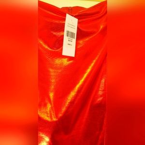 METTALIC RED SKIRT